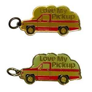 Vintage Abbey Press Love My Pickup Truck Keychain Collectible Automotive Country
